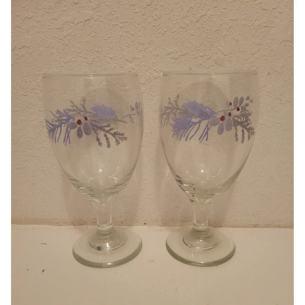 SET OF 2 PFALTZGRAFF Winter Frost Iced Tea Goblets Glasses 7